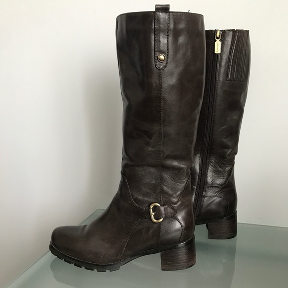 Blondo Shoes - Blondo - Brown Leather Knee Zipped Boots